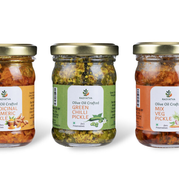 Green Chili+Medicinal Turmeric+Mix Veg Pickle