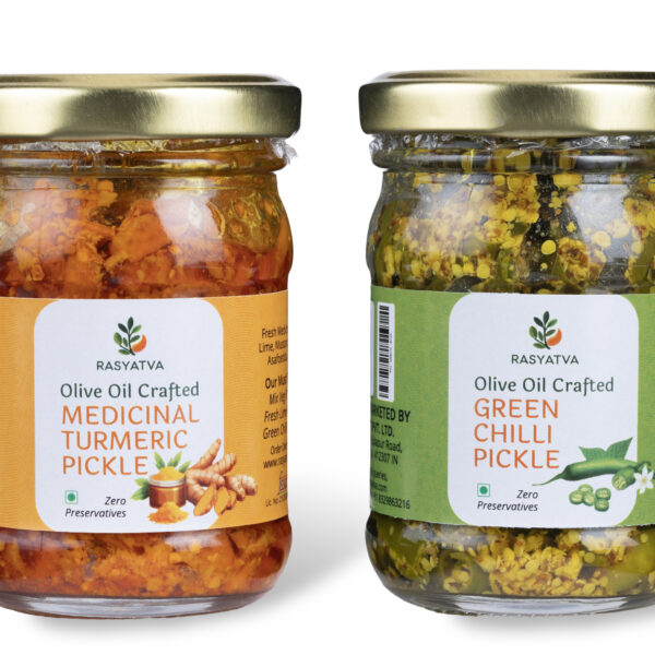 Medicinal Turmeric + Green Chili Pickle