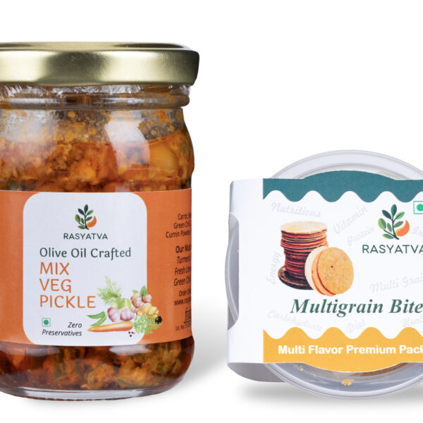 Mix Veg Pickle + Multigrain Bites