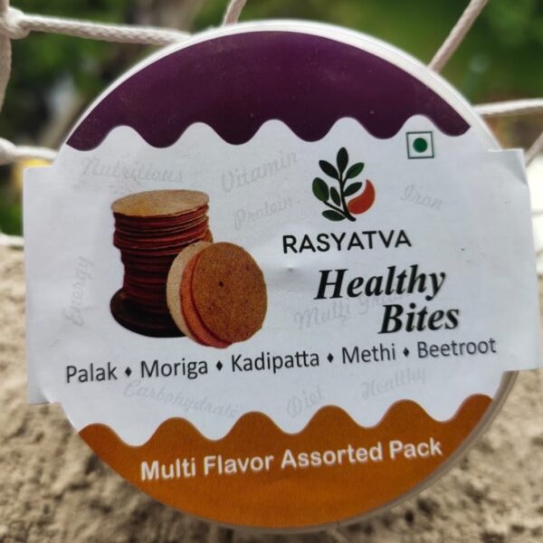 Healthy Bites - Multi Flaver Assorted Coin Khakhra - 100 Gm - 5 Flavor in One Pack